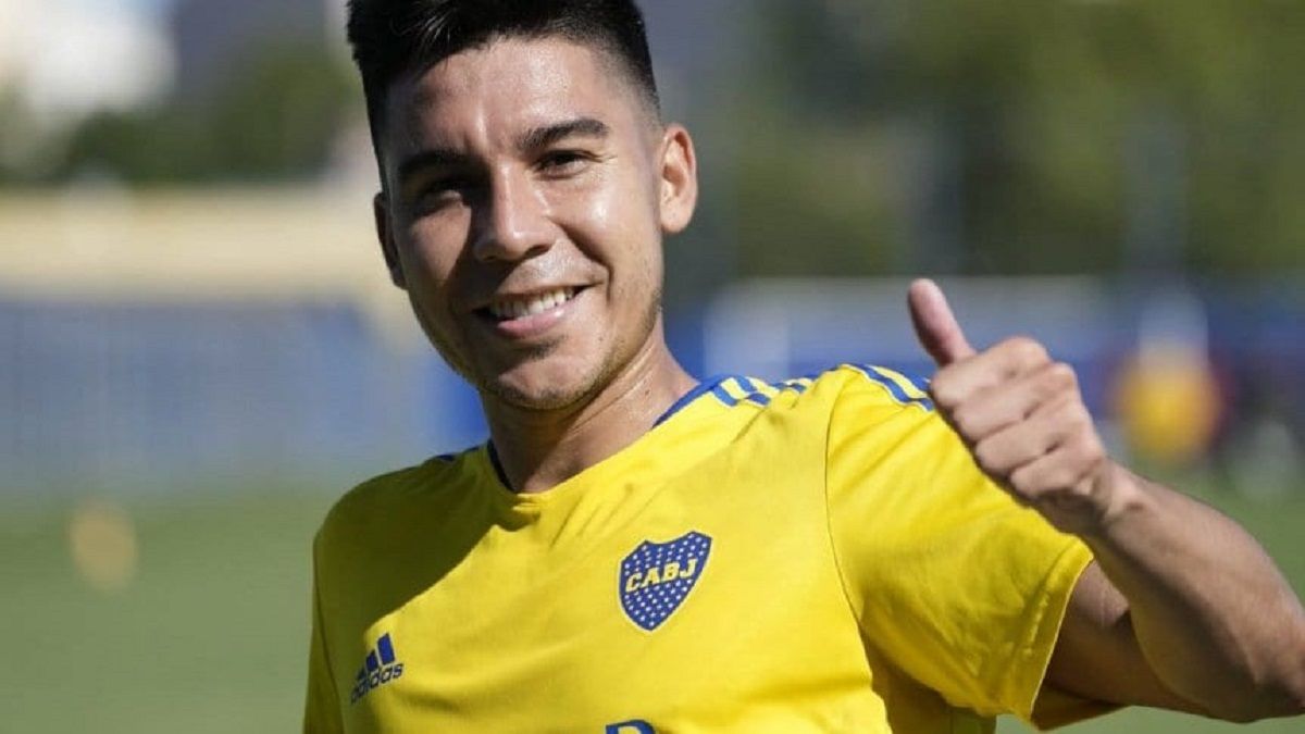 Pol Fernández se entrenó por primera vez en Boca