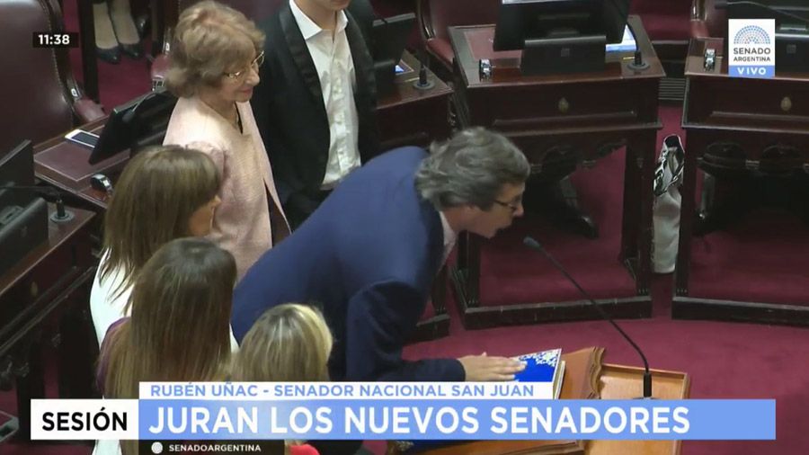 Juraron los tres nuevos senadores nacionales por San Juan