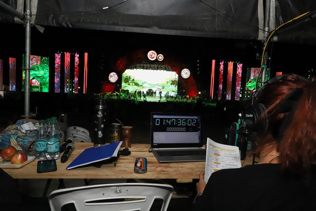 Ensayo general del Espectáculo Final y recorrido de autoridades por el predio