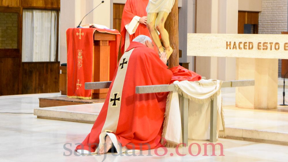 Coronavirus: en un Viernes Santo atípico, Monseñor Lozano encabezó la Celebración de la Pasión (Fotos: sj8)