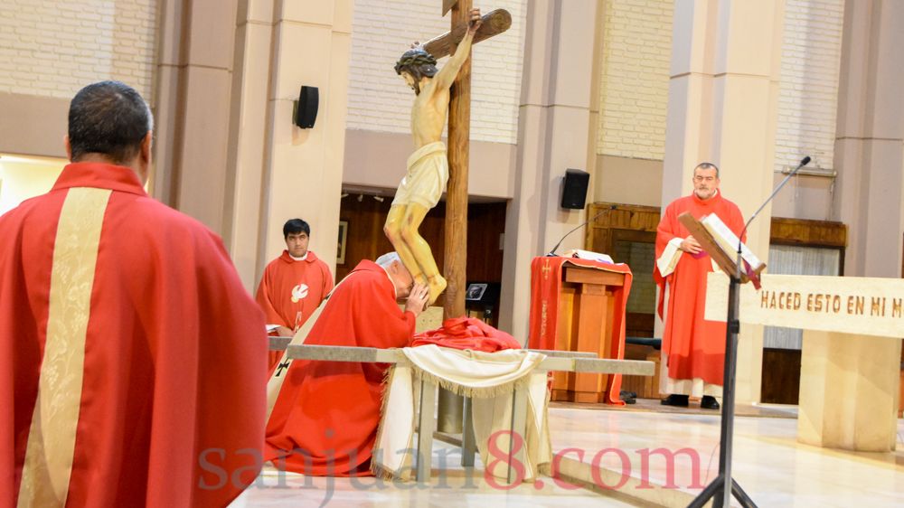 Coronavirus: en un Viernes Santo atípico, Monseñor Lozano encabezó la Celebración de la Pasión (Fotos: sj8)