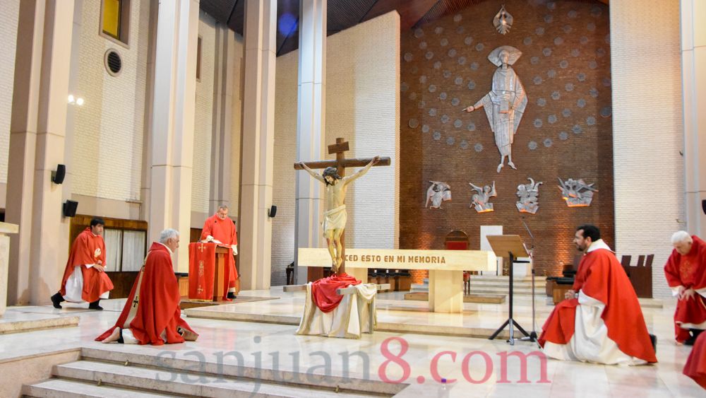 Coronavirus: en un Viernes Santo atípico, Monseñor Lozano encabezó la Celebración de la Pasión (Fotos: sj8)