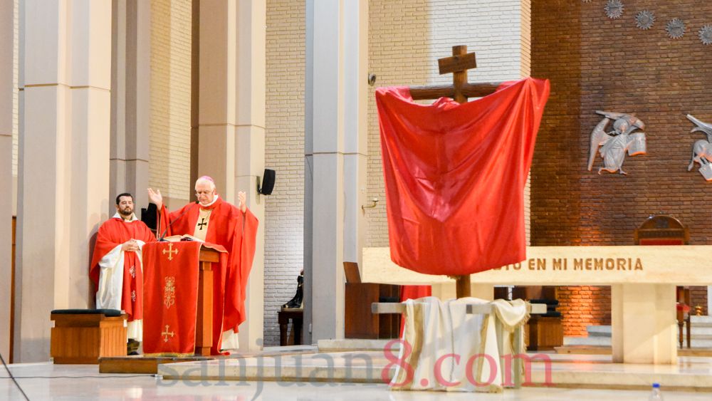 Coronavirus: en un Viernes Santo atípico, Monseñor Lozano encabezó la Celebración de la Pasión (Fotos: sj8)