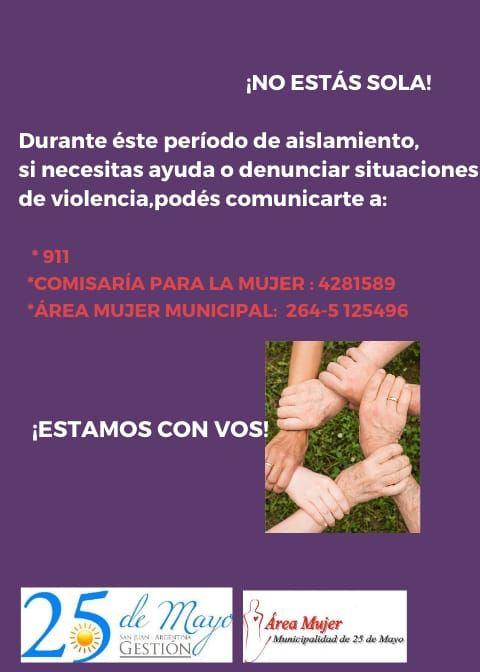 Cómo comunicarse con las áreas municipales y provincial de Dirección de la Mujer