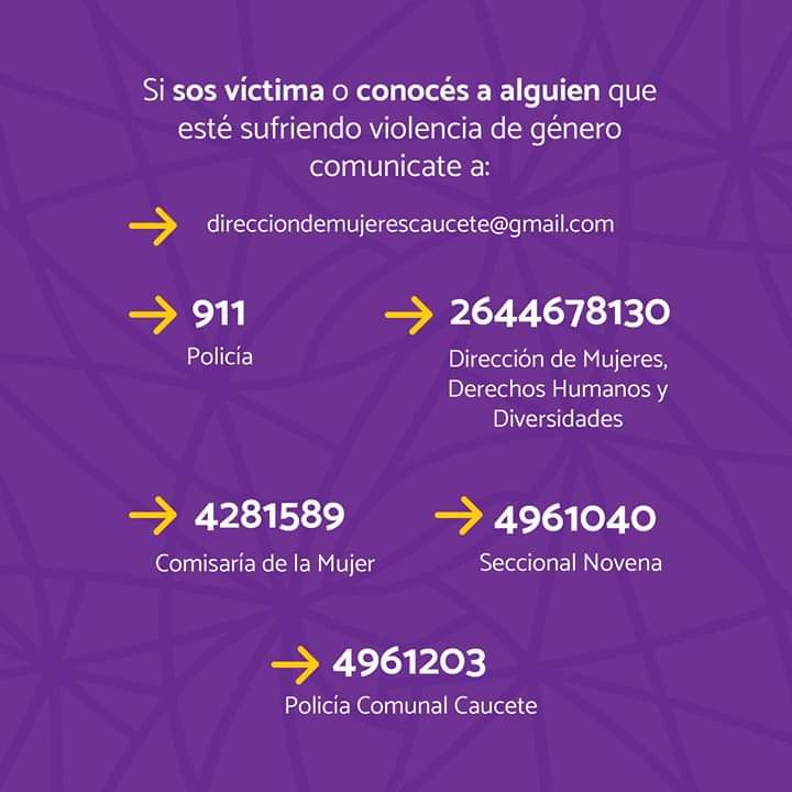 Cómo comunicarse con las áreas municipales y provincial de Dirección de la Mujer