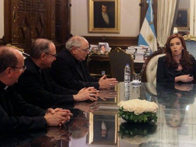 La Iglesia se reúne con Cristina Fernández en la Casa Rosada