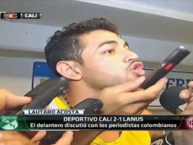 Lautaro Acosta enfureció y se peleó con los periodistas colombianos