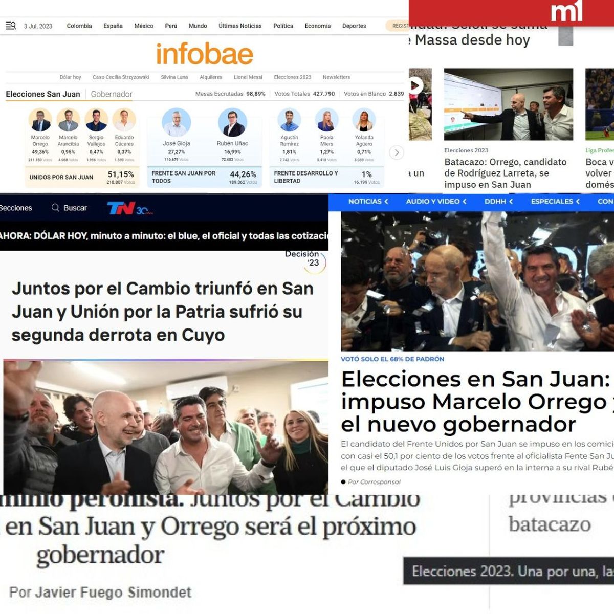 Así reflejaron los principales medios del país el triunfo de Orrego