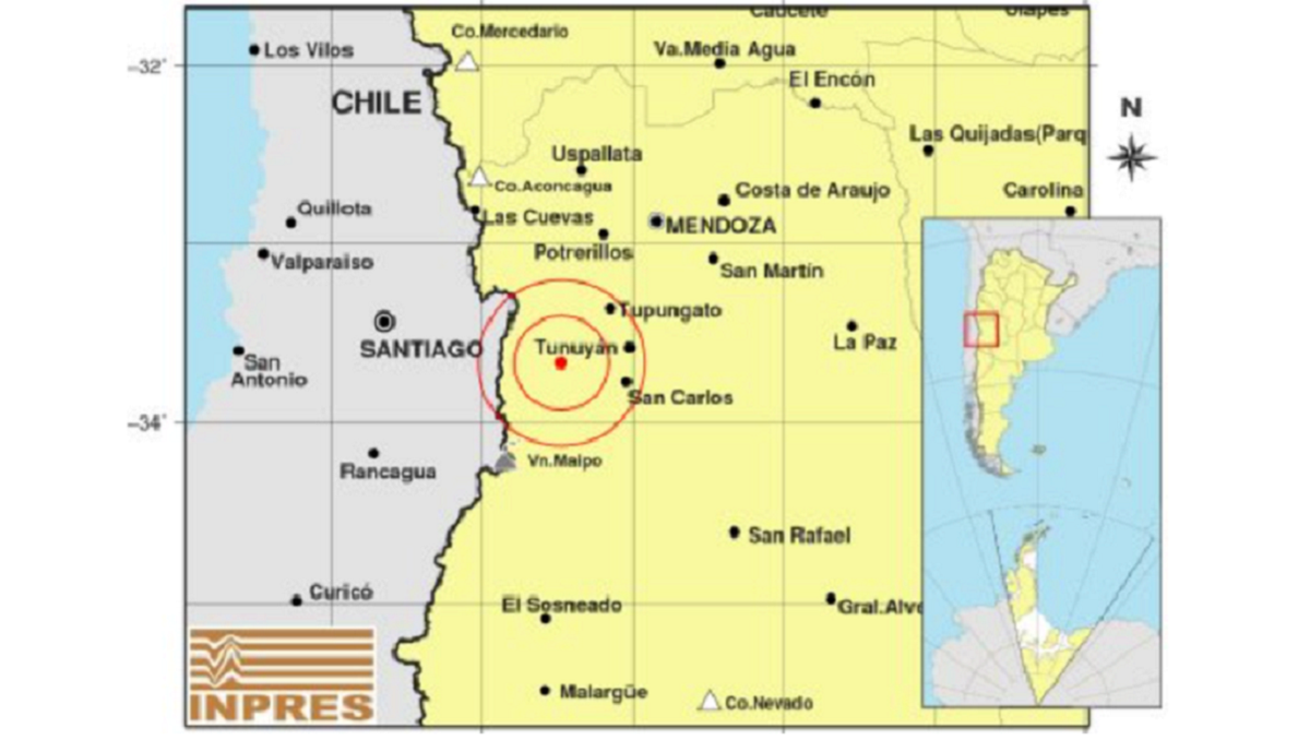 Un sismo sacudió a Mendoza y se percibió en San Juan