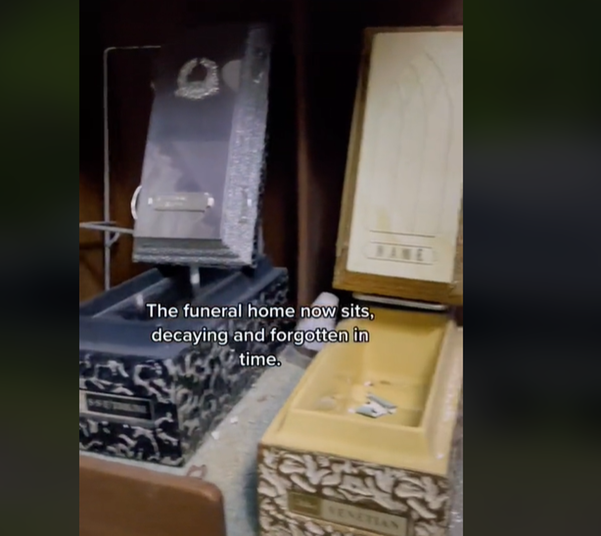 Video perturbador: encontró una funeraria abandonada con restos humanos