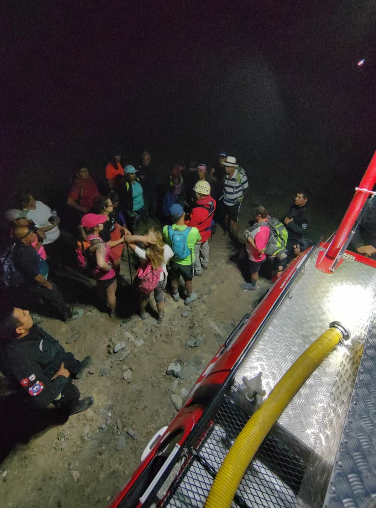 En fotos: así fue el rescate de las personas que realizaban trekking