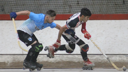 Foto; sobre patines