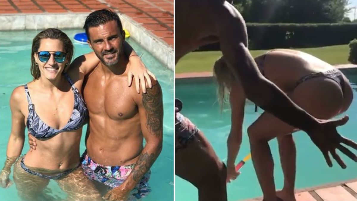 Cubero le dio un chirlo a Viciconte: ¡Terminó en el agua!