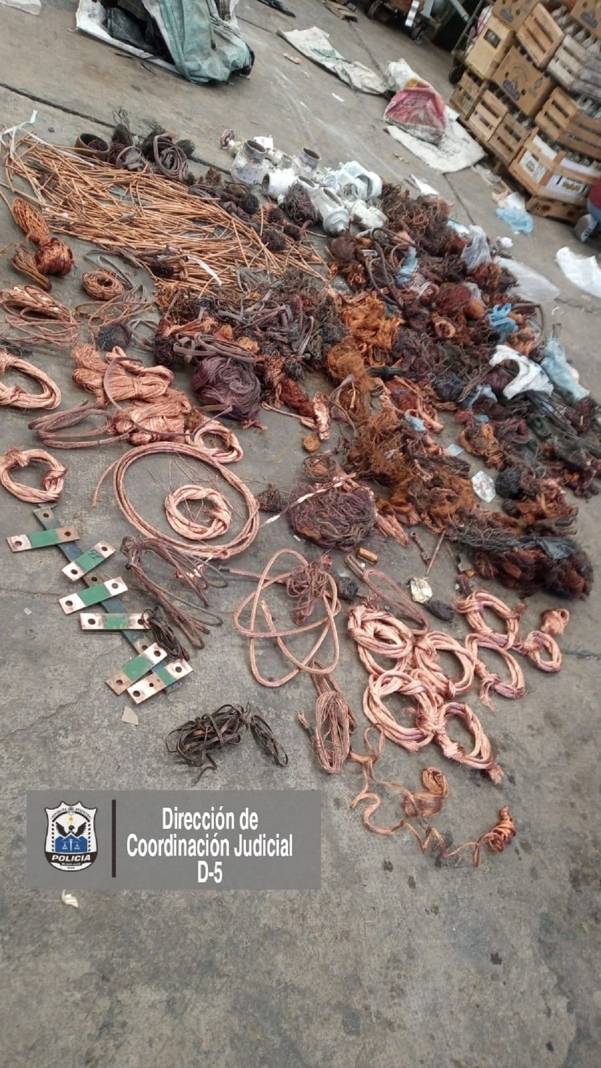 Secuestraron gran cantidad de cobre de una recuperadora clausurada.