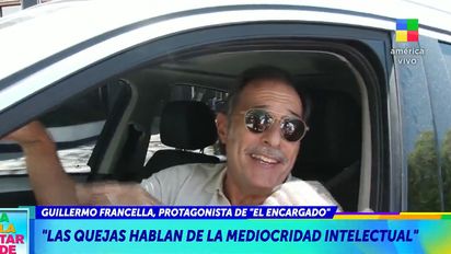 Guillermo Francella fue entrevistado en un programa de América Tv.