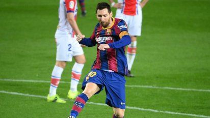Messi hizo dos goles y el Barsa festejó. 