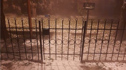 Cayó granizo en la zona este de Mendoza.