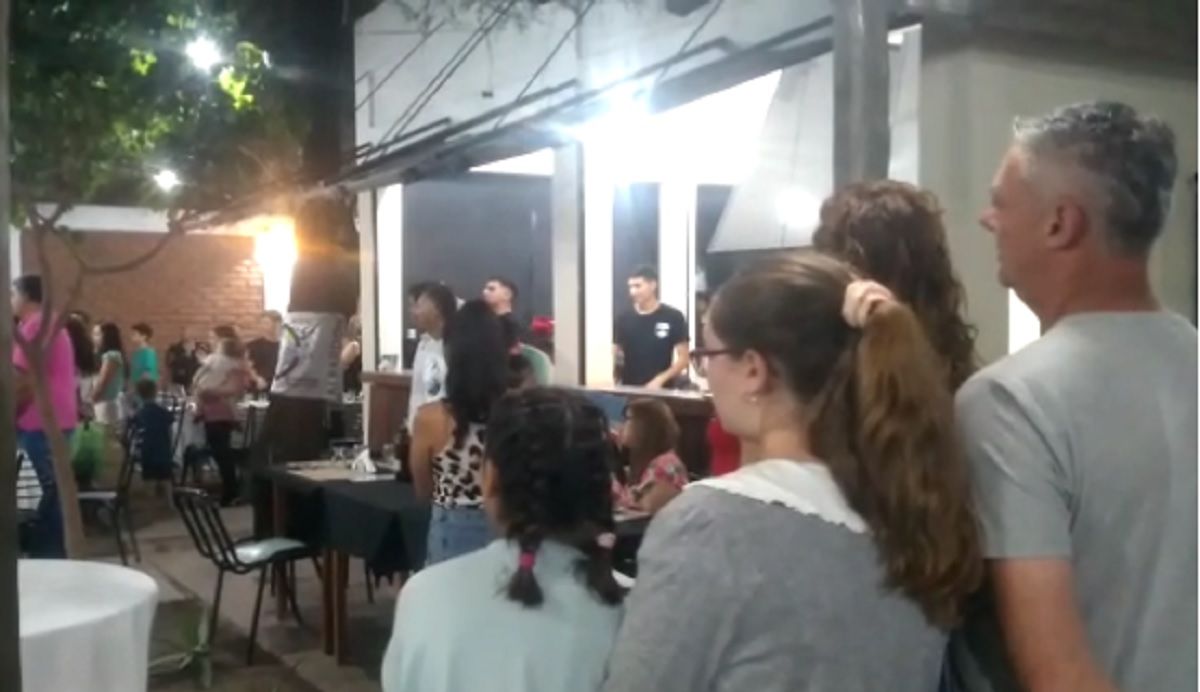 VIDEO: comensales entonaron el Himno en una parrillada sanjuanina