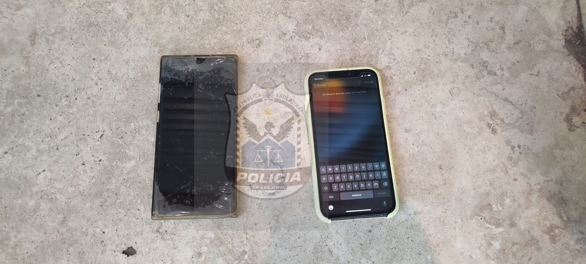 Los celulares robados por los delincuentes.