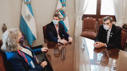 Uñac recibió a la gobernadora del Rotary Club, Cristina Bogus
