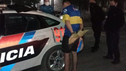 Uno de los motochorros detenidos. 