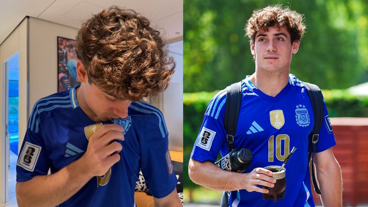 Colapinto llegó al GP de Bélgica con la camiseta de la Selección