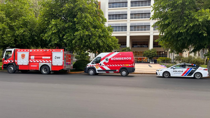 Amenaza de bomba en el Centro Cívico: evacuaron el edificio. Foto: sanjuan8.