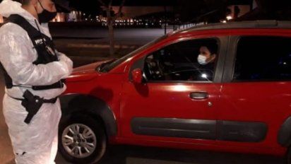 Controles policiales en San Juan. 