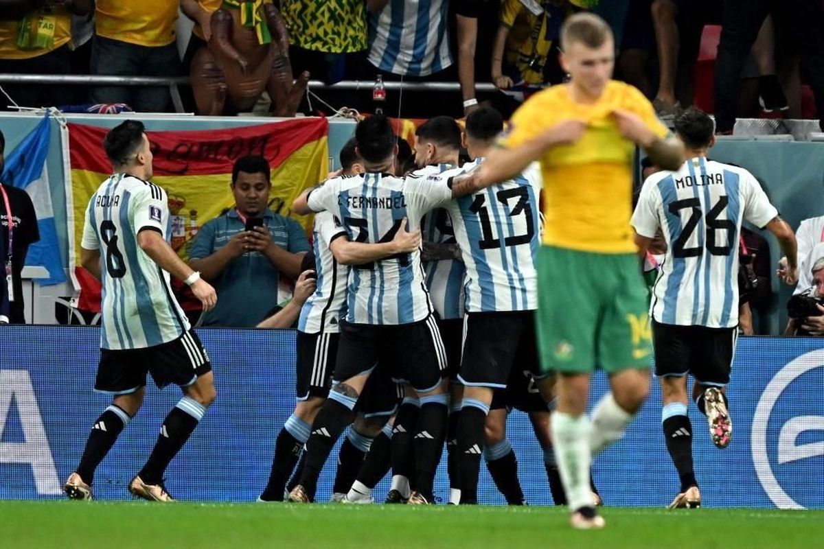 Gol de Messi y festejo en la primera parte de Argentina: todo en fotos
