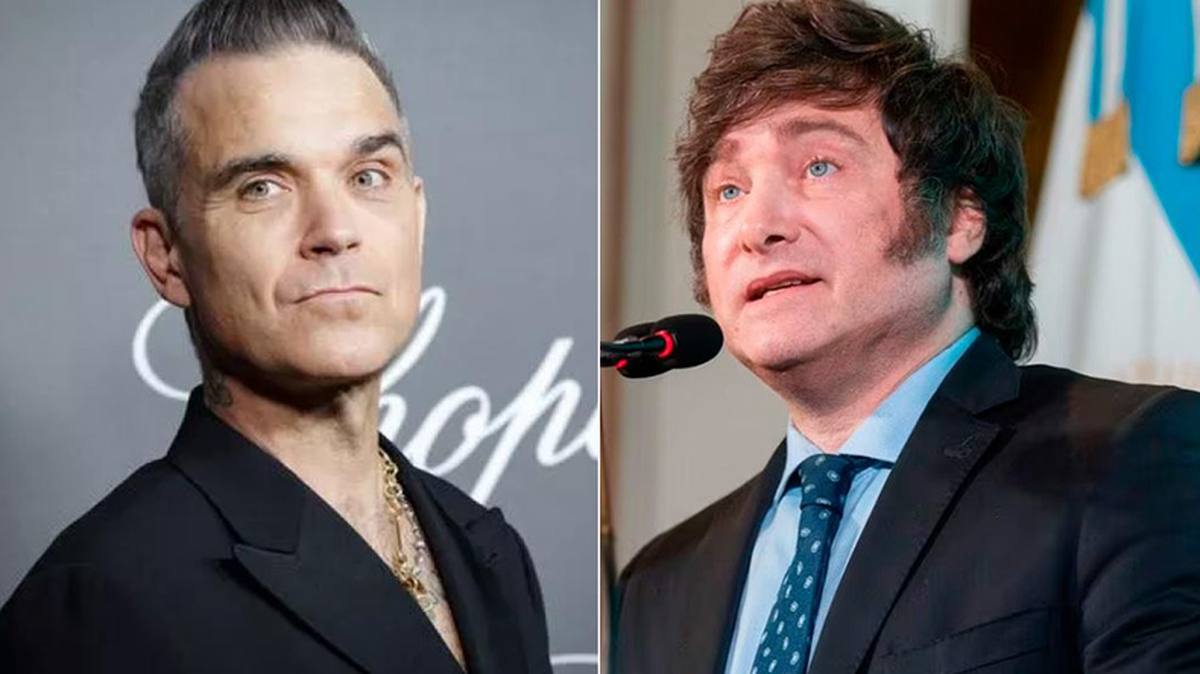 Robbie Williams mencionó a Javier Milei en uno de sus shows