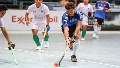 Agustín Ceballos, cerca de quedar en la lista del Mundial de hockey pista.