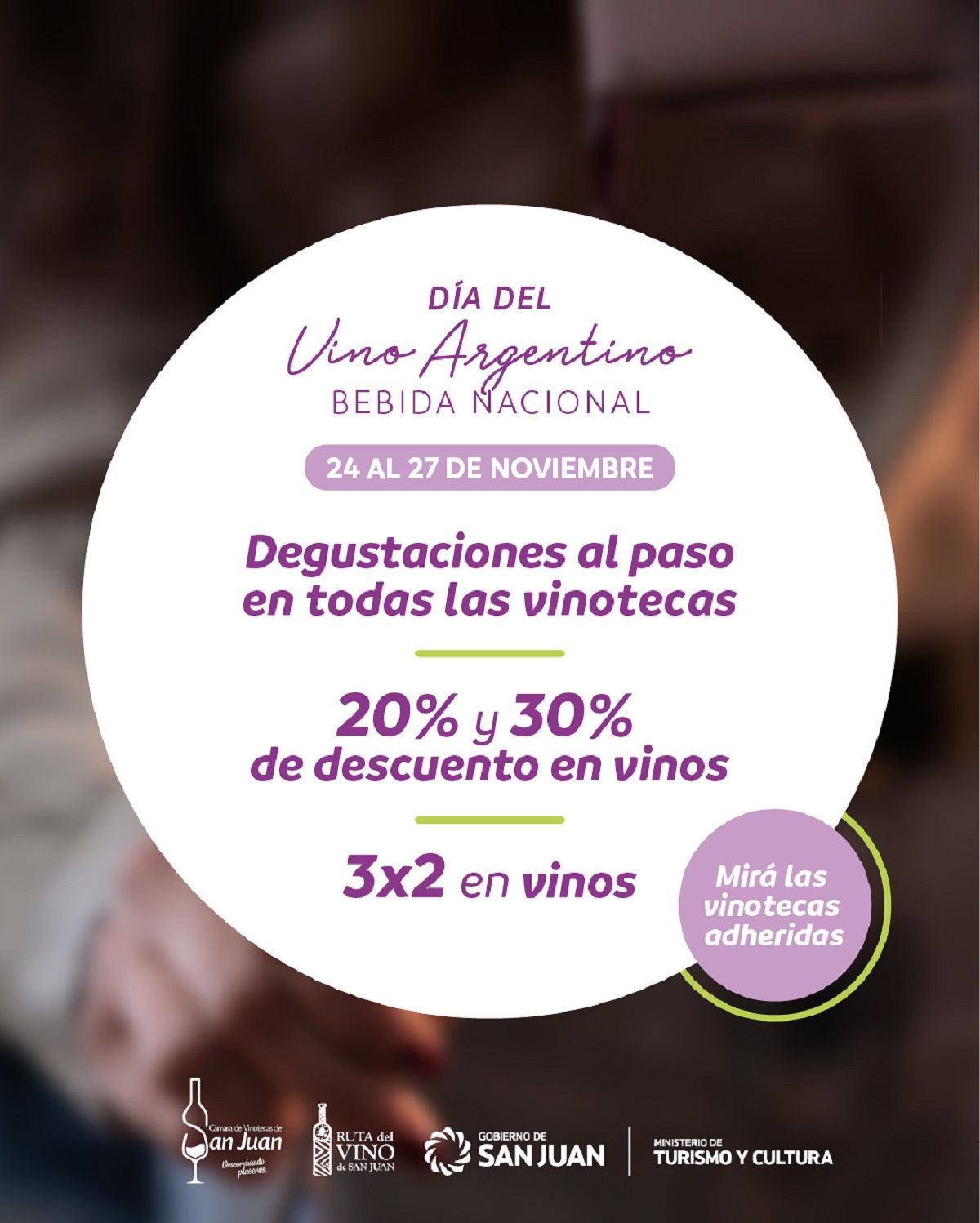 Este jueves comienzan las actividades por el Día del Vino Argentino