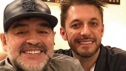 Maradona junto a Matías Morla.