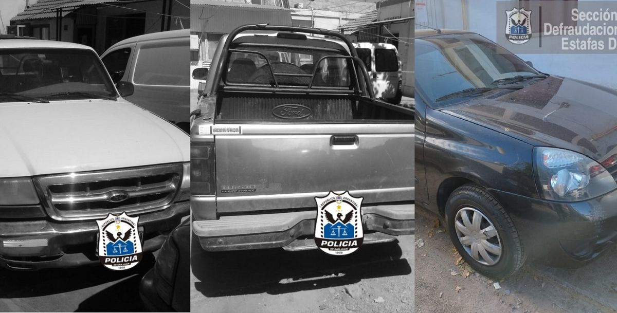 Encontraron en San Juan tres vehículos robados en Mendoza