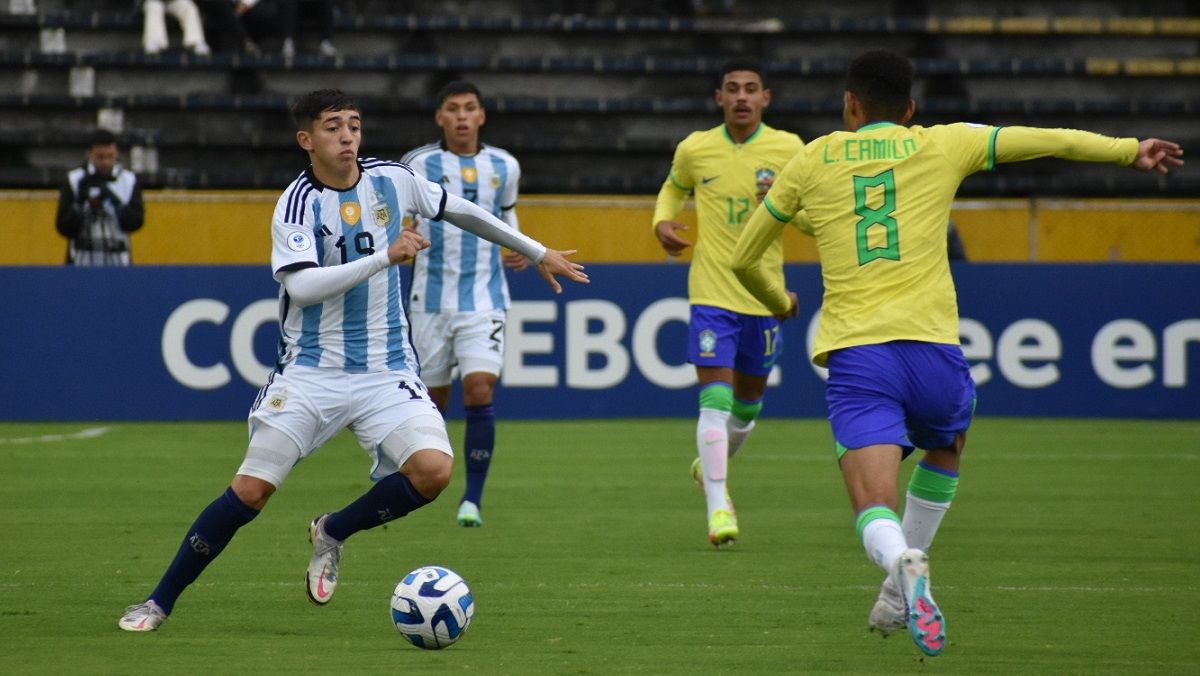 La Sub-17 perdió con Brasil en el cierre del Sudamericano