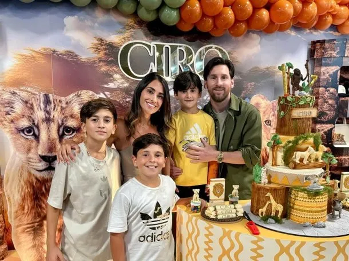 Las fotos del cumpleaños de Ciro Messi: el hijo menor de Lionel cumplió 7 años