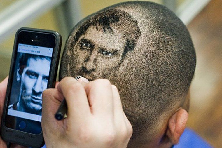 Increíble: fanático se cortó el pelo con la imagen de Lio Messi