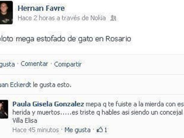 El edil que se burló de la tragedia de Rosario se reía de todo en Facebook