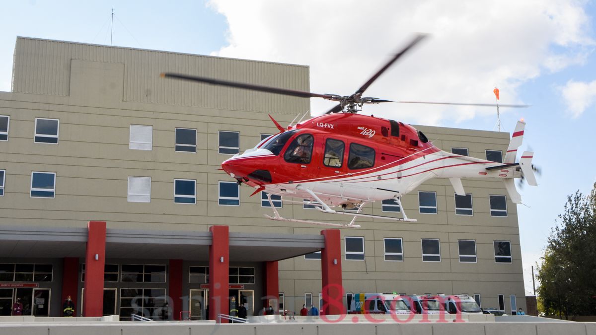 El helicóptero realizó tres vuelos sanitarios el fin de semana