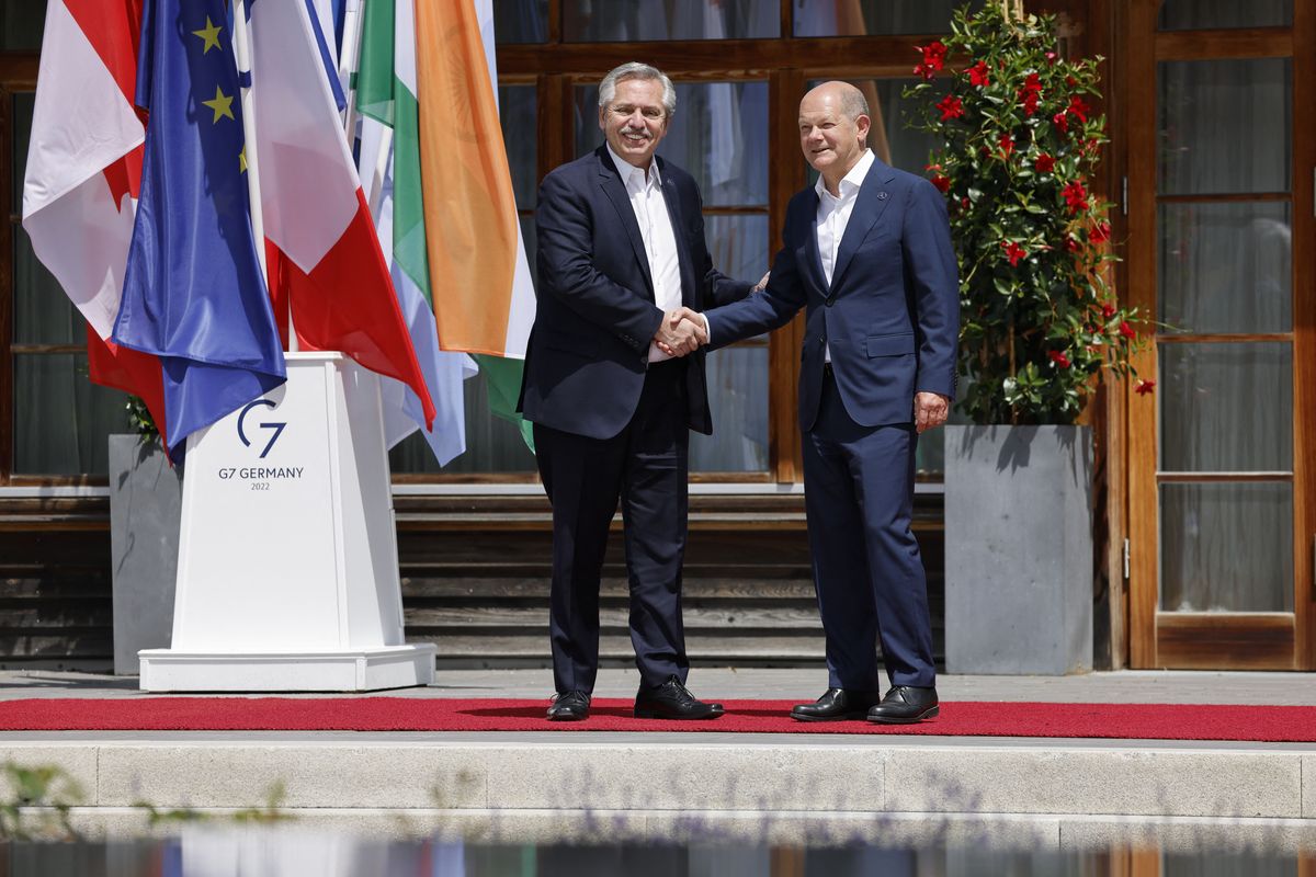 Alberto Fernández habla ante el G7 sobre la crisis que provoca la guerra