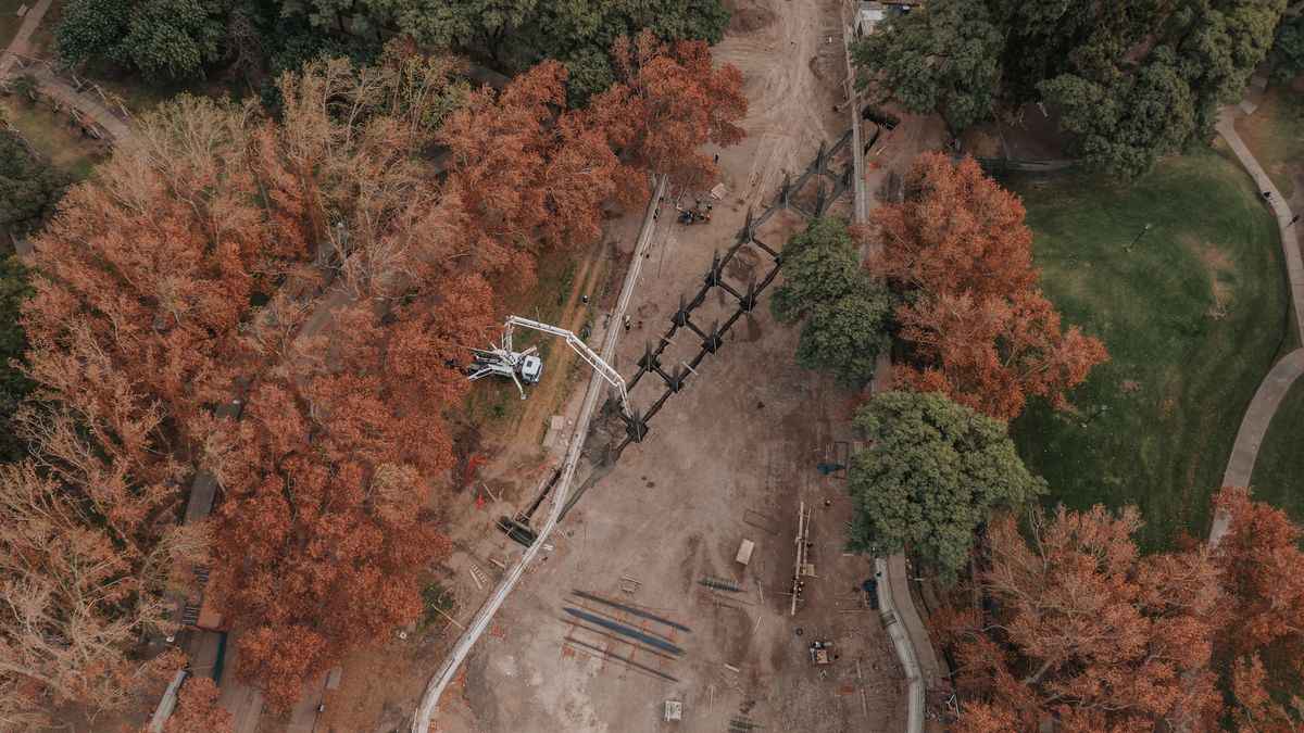 Así avanzan las obras en el lago del Parque de Mayo