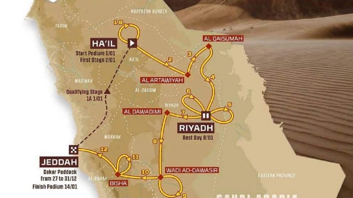 Dakar 2022: cómo será cada etapa en Arabia Saudita 