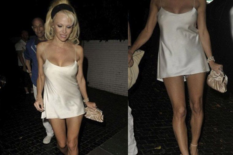 Ellos agradecidos: a Pamela Anderson se le escapó una lola