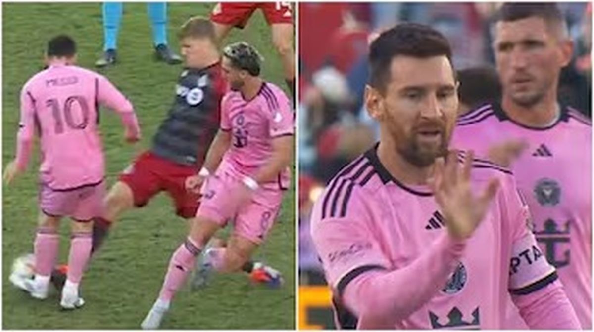 La furia de Lionel Messi con un jugador de Toronto después de recibir un planchazo