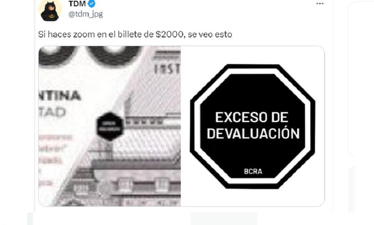 Explotaron los memes tras la salida del billete de $2000