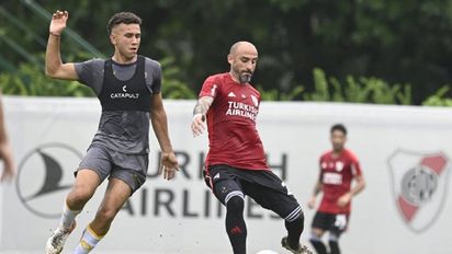 River y Atlanta jugaron un amistoso en Ezeiza.