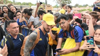 Boca llegó a San Juan a la espera del partido amistoso ante Independiente. Foto: Adrián Carrizo.