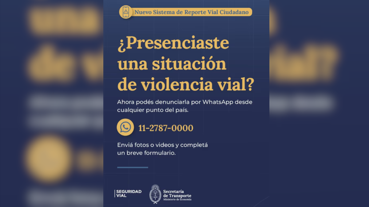 La ANSV habilitó un WhatsApp para reportar conductores peligrosos