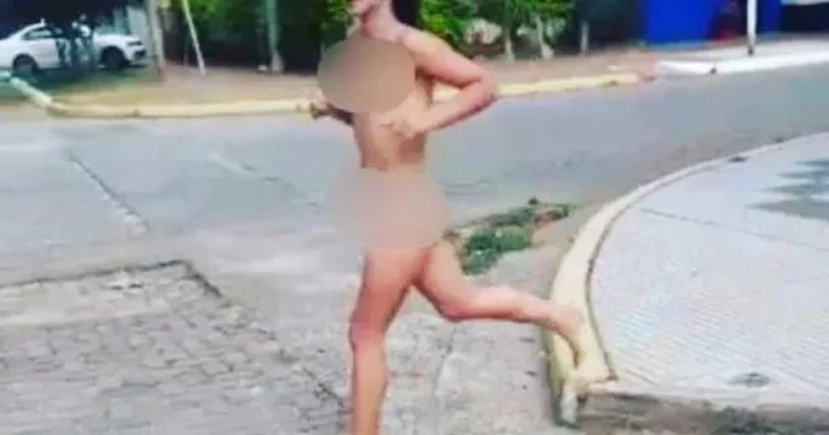 La imagen más insólita del Censo: una mujer salió a correr desnuda
