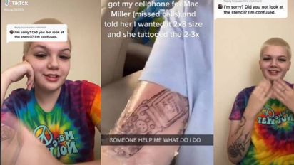 La joven quería un diseño de Mac Miller pero el tatuador se confundió en el dibujo.